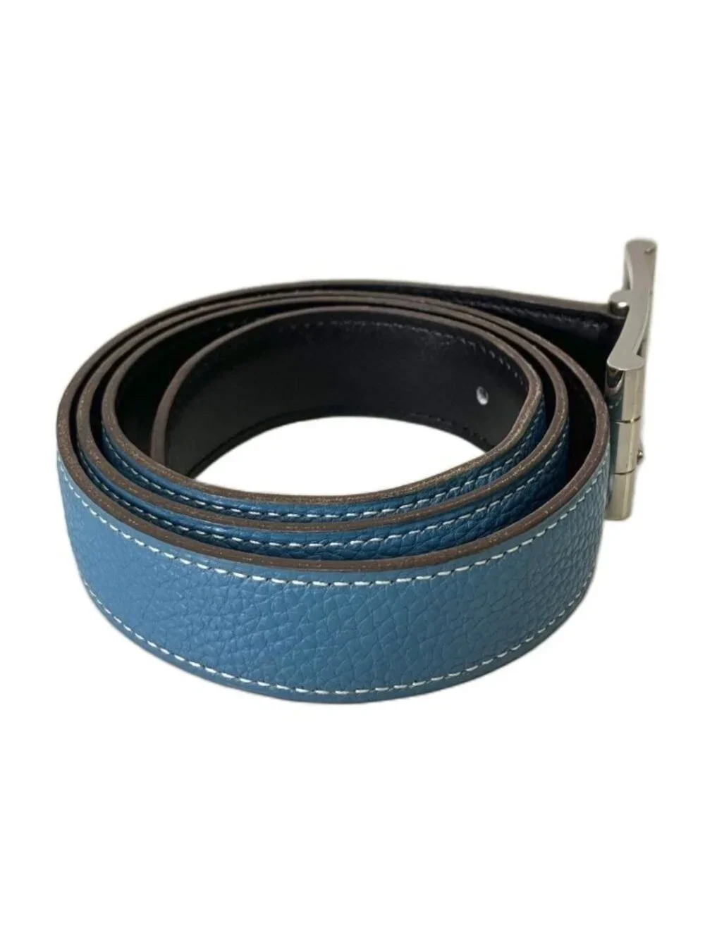 Hermes Leather Belt Single Type Blue